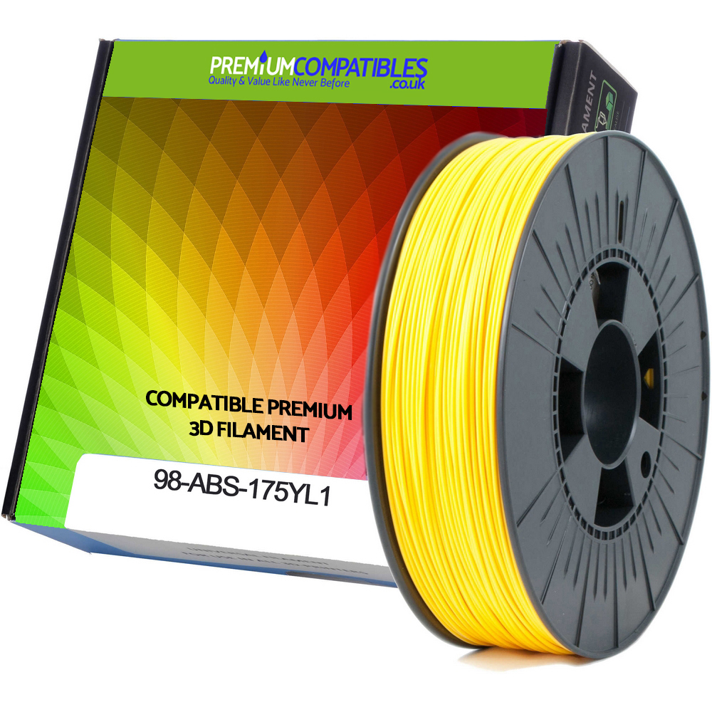 Compatible ABS 1.75mm Yellow 0.5kg 3D Filament (98-ABS-175YL1)