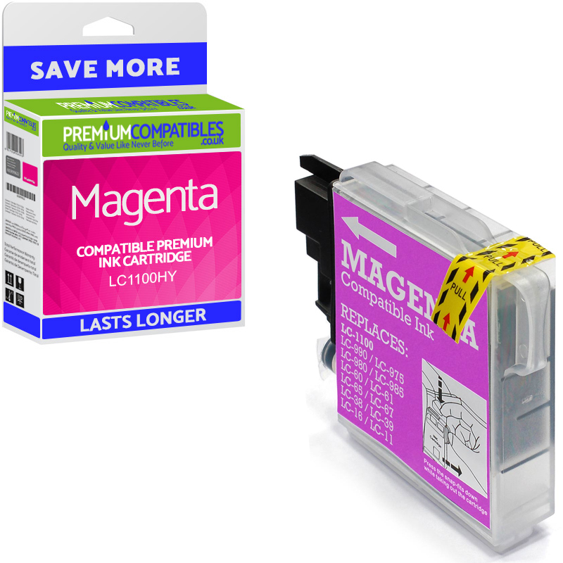 Compatible Brother LC1100HY Magenta High Capacity Ink Cartridge (LC1100HYM)