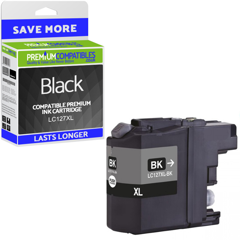 Compatible Brother LC127XL Black High Capacity Ink Cartridge (LC127XLBK)