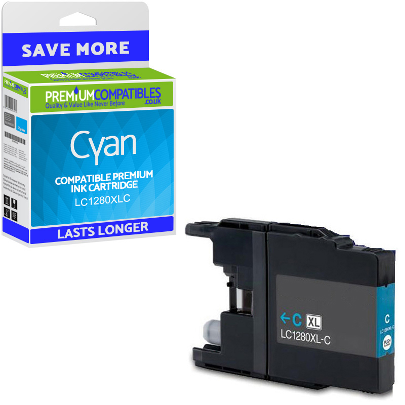 Compatible Brother LC1280XLC Cyan Super High Capacity Ink Cartridge (LC1280XLC)