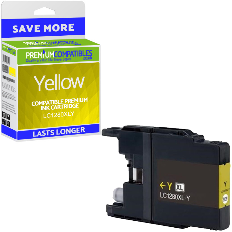 Compatible Brother LC1280XLY Yellow Super High Capacity Ink Cartridge (LC1280XLY)
