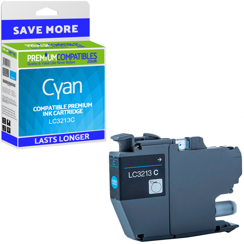 Compatible Brother LC3213C Cyan High Capacity Ink Cartridge (LC3213C)