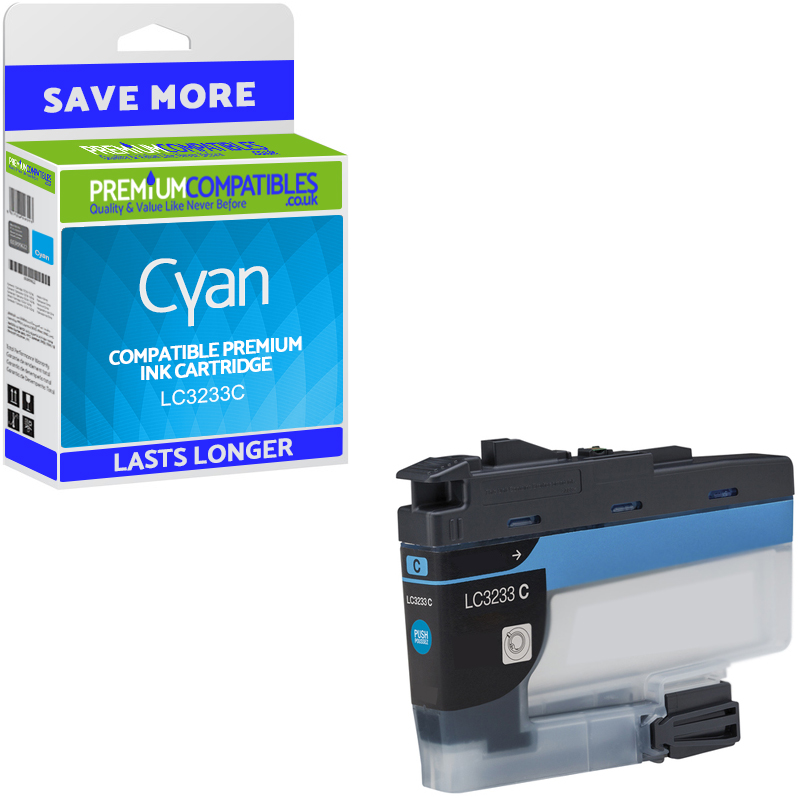 Compatible Brother LC3233C Cyan Ink Cartridge (LC3233C)