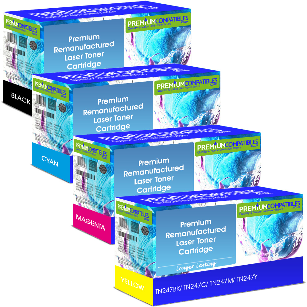 Premium Remanufactured Brother TN-247 CMYK Multipack High Capacity