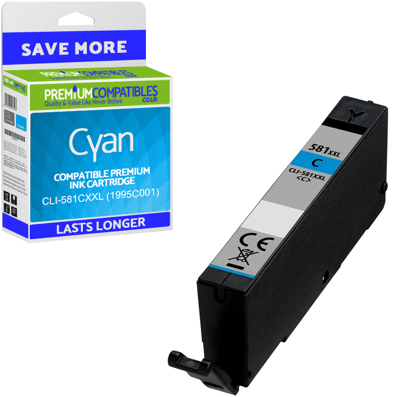 Compatible Canon CLI-581CXXL Cyan Extra High Capacity Ink Cartridge (1995C001)