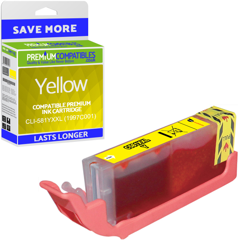 Compatible Canon CLI-581YXXL Yellow Extra High Capacity Ink Cartridge (1997C001)