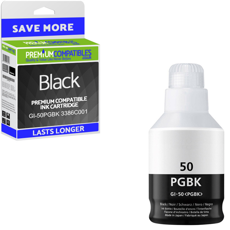 Compatible Canon GI-50PGBK Black Ink Bottle (3386C001)