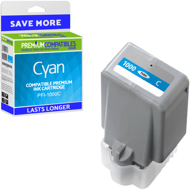 Compatible Canon PFI-1000C Cyan Ink Cartridge (0547C001AA)