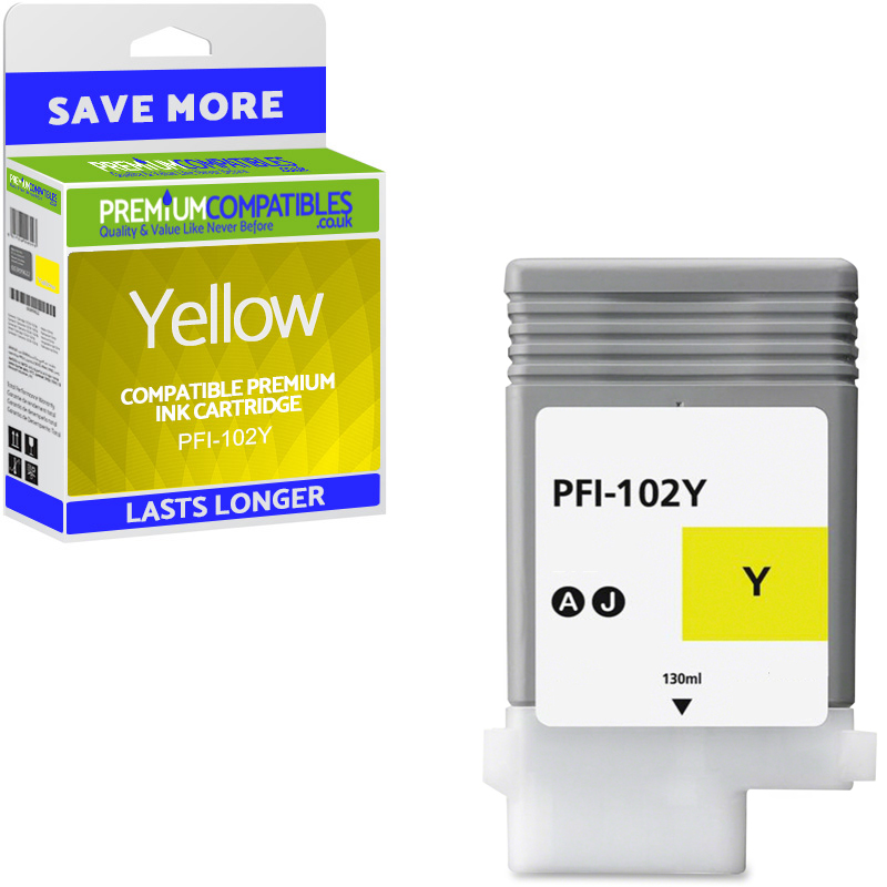 Compatible Canon PFI-102Y Yellow Ink Cartridge (0898B001AA)