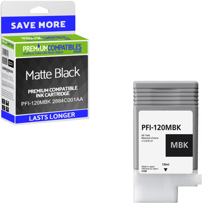 Compatible Canon PFI-120MBK Matte Black Ink Cartridge (2884C001AA)