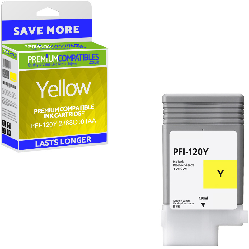Compatible Canon PFI-120Y Yellow Ink Cartridge (2888C001AA)