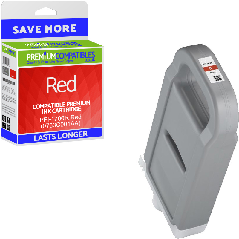 Compatible Canon PFI-1700R Red Extra High Capacity Ink Cartridge (0783C001AA)