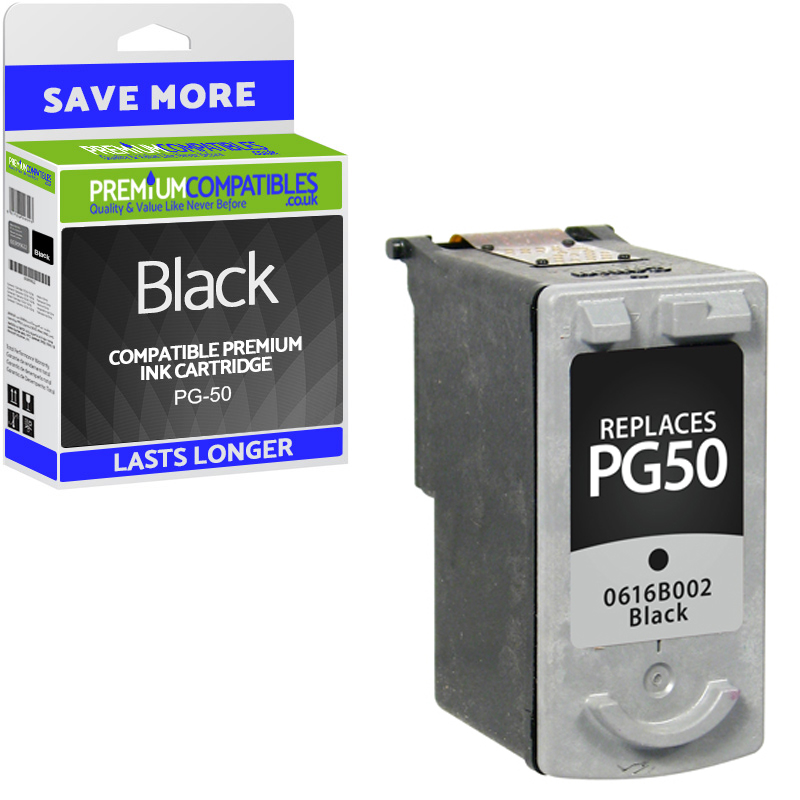 Premium Remanufactured Canon PG-50 Black High Capacity Ink Cartridge (0616B001)
