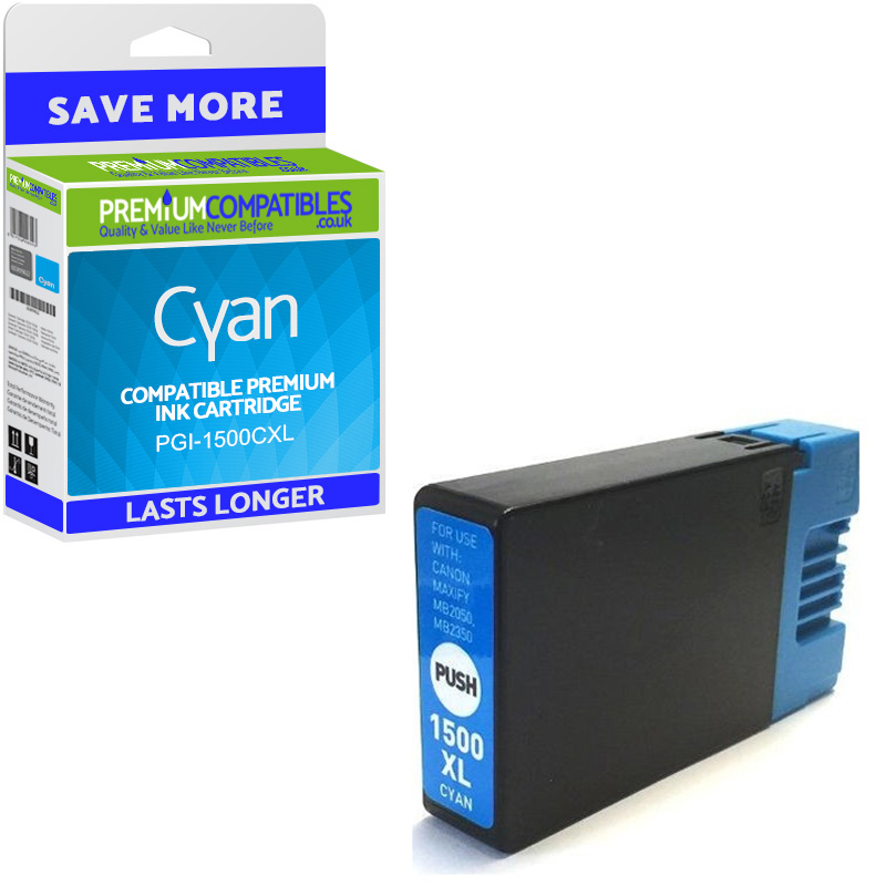 Compatible Canon PGI-1500CXL Cyan High Capacity Ink Cartridge (9193B001)