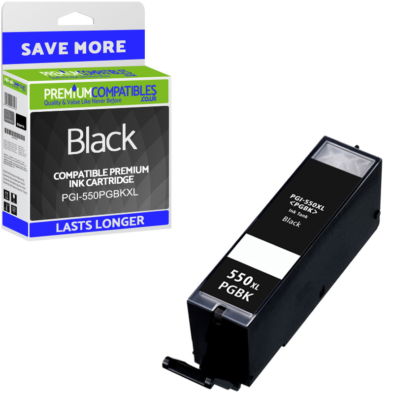 Compatible Canon PGI-550PGBKXL Black High Capacity Ink Cartridge (6431B001)