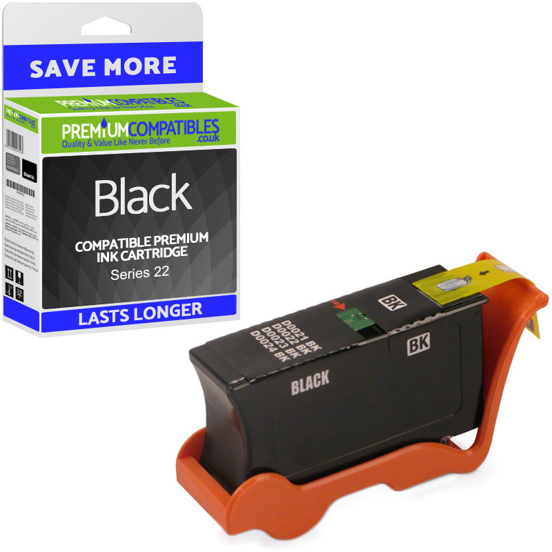 Compatible Dell Series 22 Black High Capacity Ink Cartridge (592-11328 / 592-11327)
