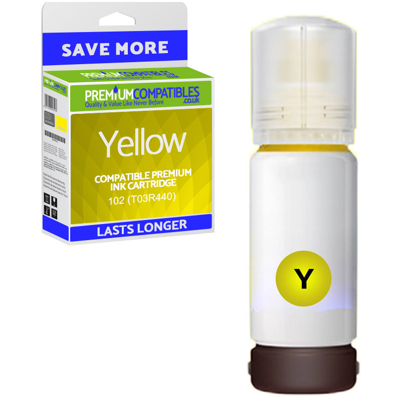 Compatible Epson 102 Yellow Ink Bottle (C13T03R440)