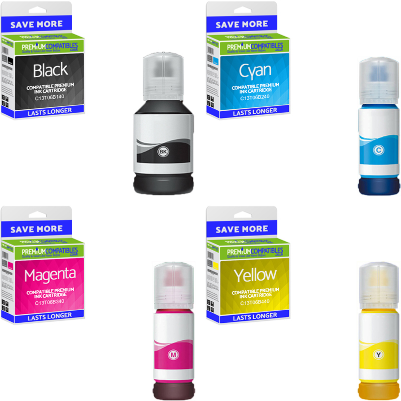 Compatible Epson 113 CMYK Multipack Ink Bottles (C13T06B140/ C13T06B240/ C13T06B340/ C13T06B440)