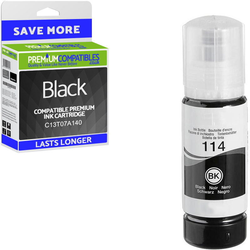 Compatible Epson 114 Pigment Black Ink Bottle (C13T07A140)