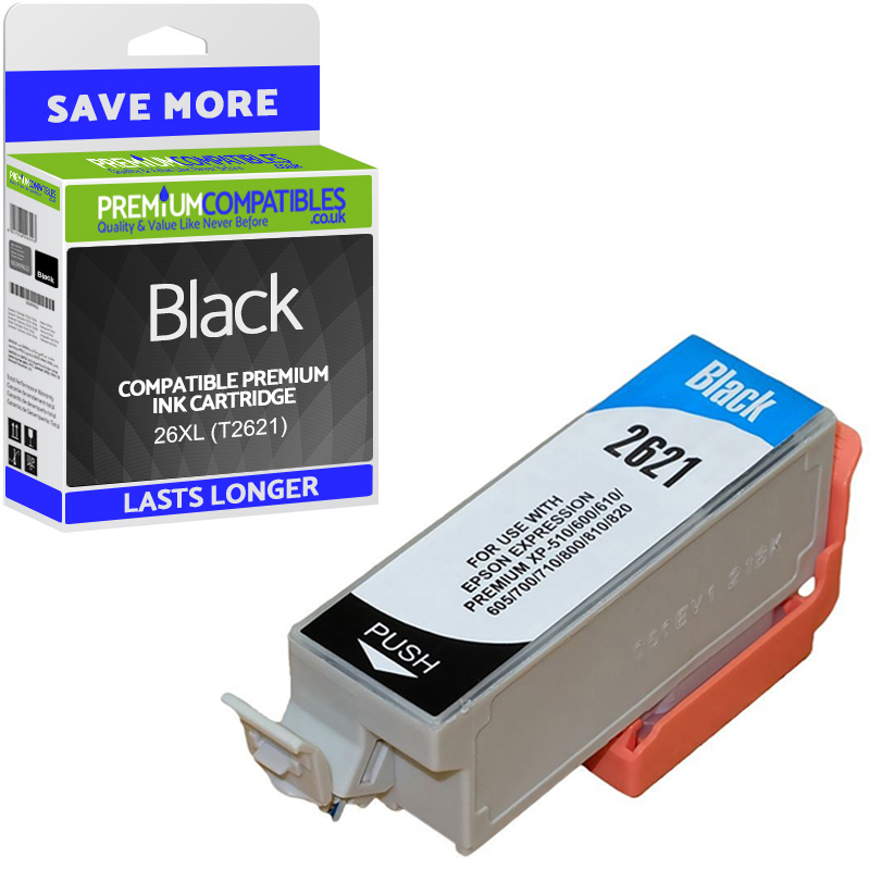 Compatible Epson 26XL Black High Capacity Ink Cartridge (C13T26214010) T2621 Polar Bear