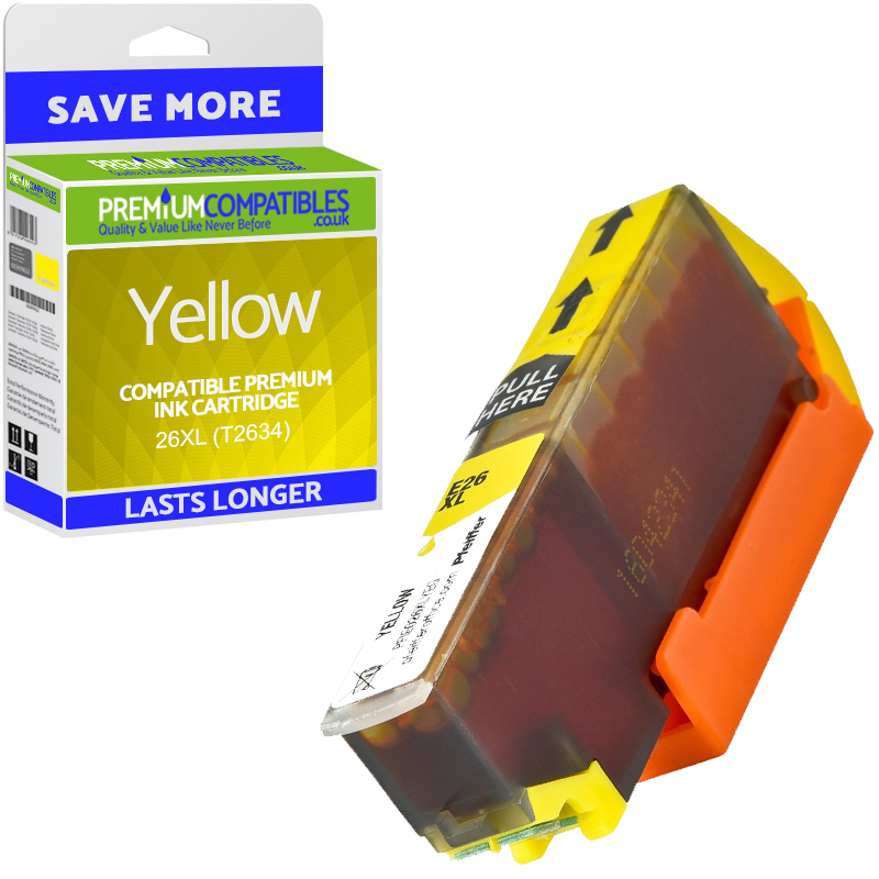 Compatible Epson 26XL Yellow High Capacity Ink Cartridge (C13T26344010) T2634 Polar Bear
