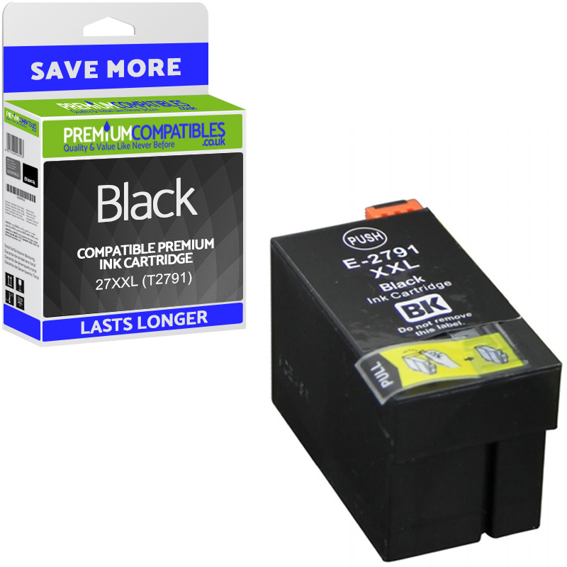 Compatible Epson 27XXL Black Extra Longer Lasting Ink Cartridge (C13T27914010) T2791 Alarm Clock