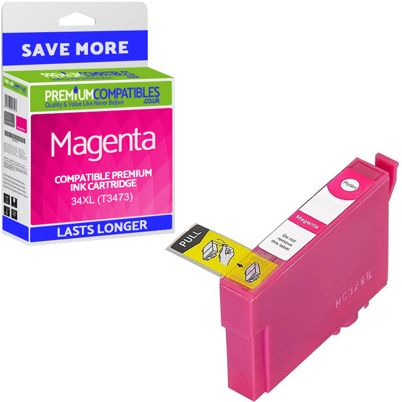 Compatible Epson 34XL Magenta High Capacity Ink Cartridge (C13T34734010) T3473 Golf Ball