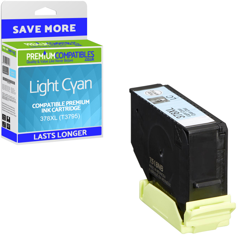 Compatible Epson 378XL Light Cyan High Capacity Ink Cartridge (C13T37954010) T3795 Squirrel