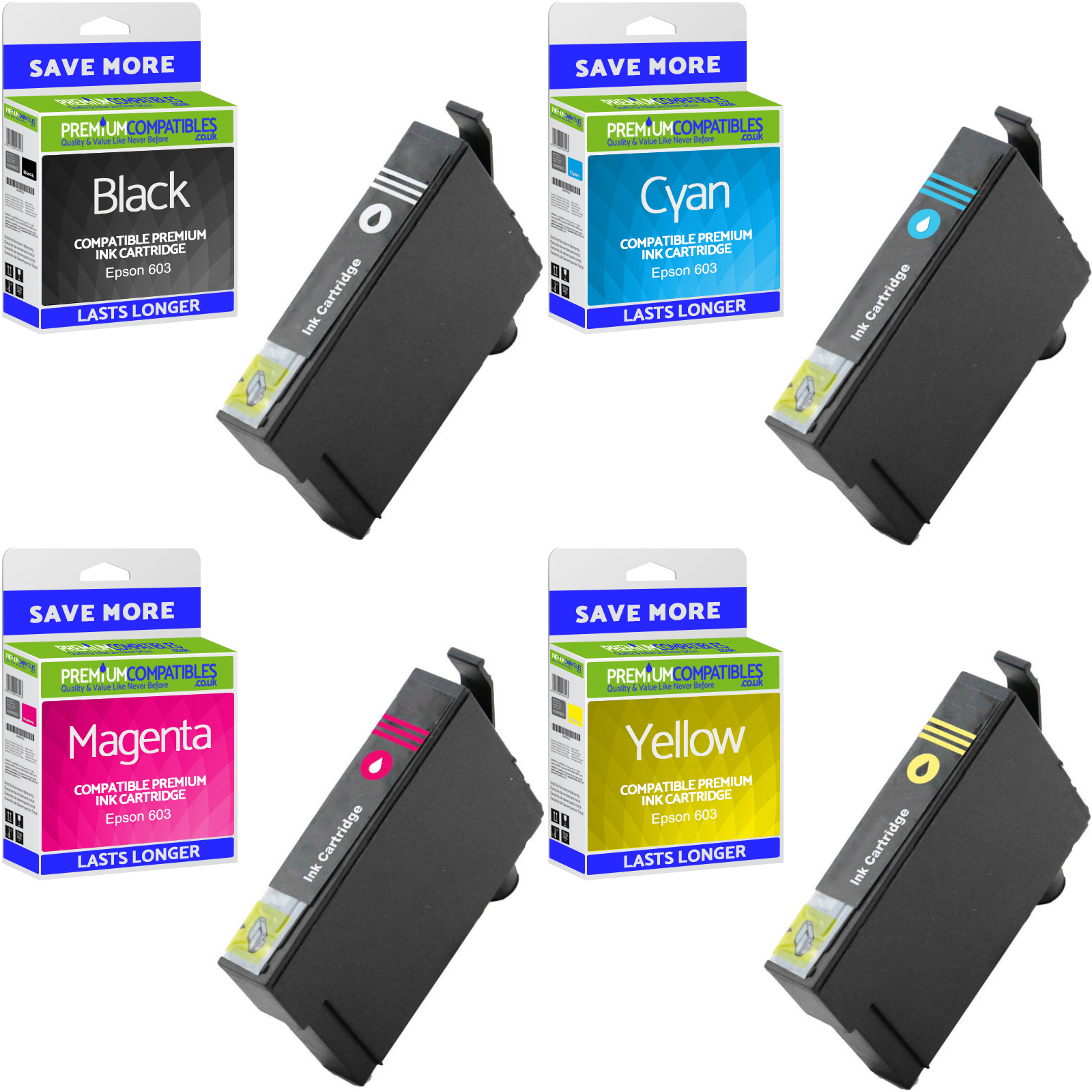 Compatible Epson 603 CMYK Multipack Ink Cartridges (C13T03U64010) T03U6 Starfish