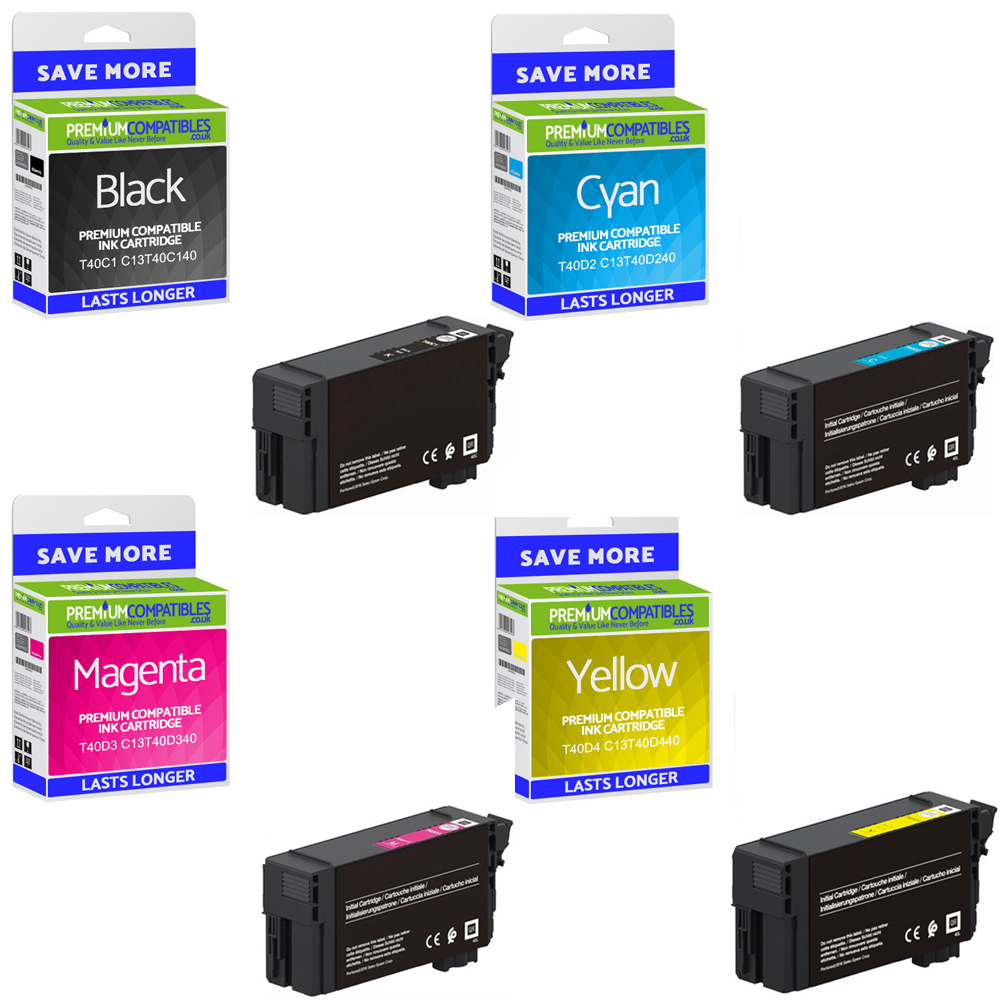 Compatible Epson T40C1 / T40D CMYK Multipack Ink Cartridges (C13T40C140/ C13T40D240/ C13T40D340/ C13T40D440)