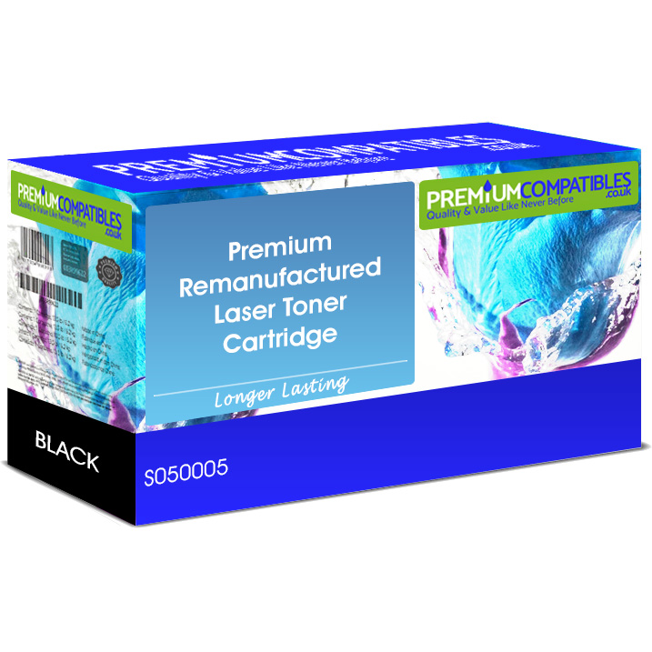 Premium Remanufactured Epson S050005 Black Toner Cartridge & Developer Unit (S050005)