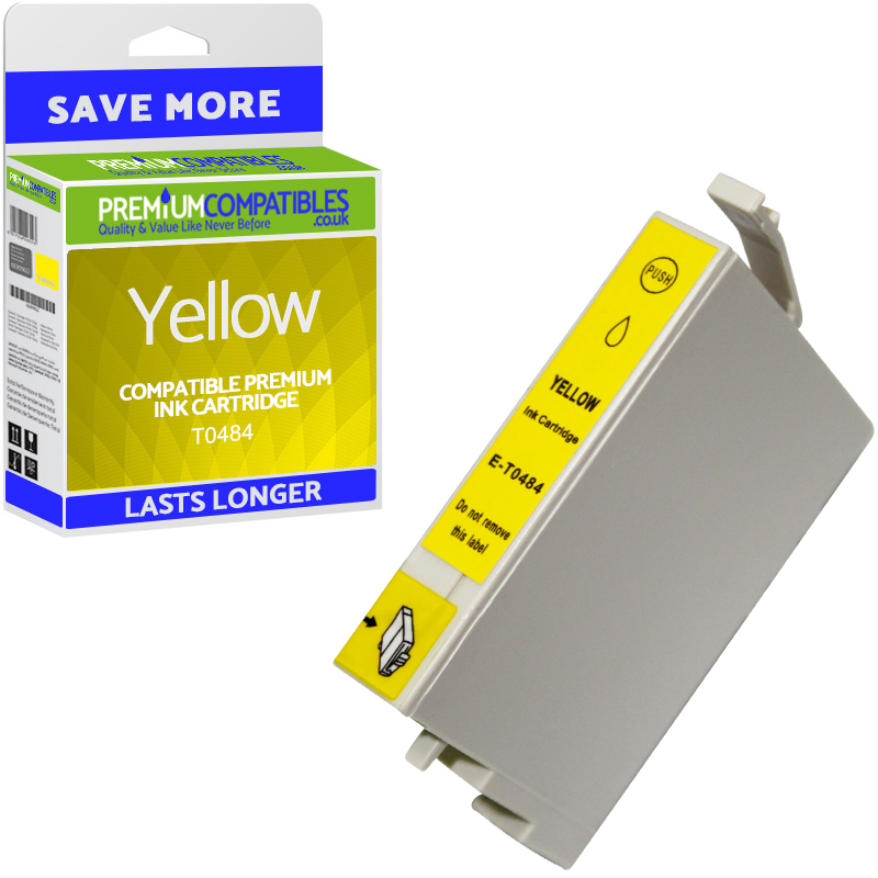 Compatible Epson T0484 Yellow Ink Cartridge (C13T04844010) Seahorse