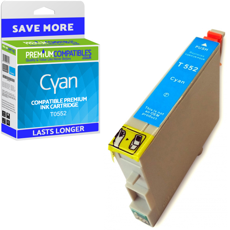 Compatible Epson T0552 Cyan Ink Cartridge (C13T05524010) Duck