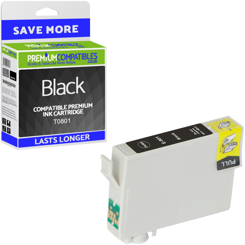 Compatible Epson T0801 Black Ink Cartridge (C13T08014011) Hummingbird
