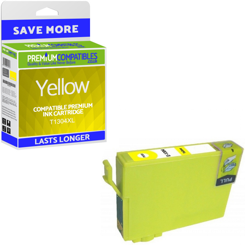 Compatible Epson T1304XL Yellow High Capacity Ink Cartridge (C13T13044010) Stag