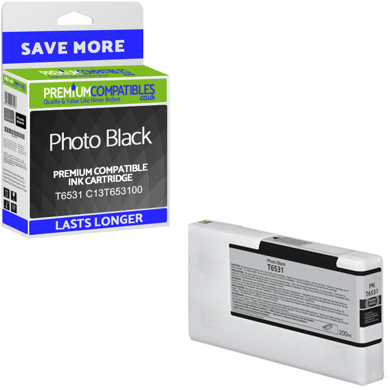 Compatible Epson T6531 Photo Black Ink Cartridge (C13T653100)