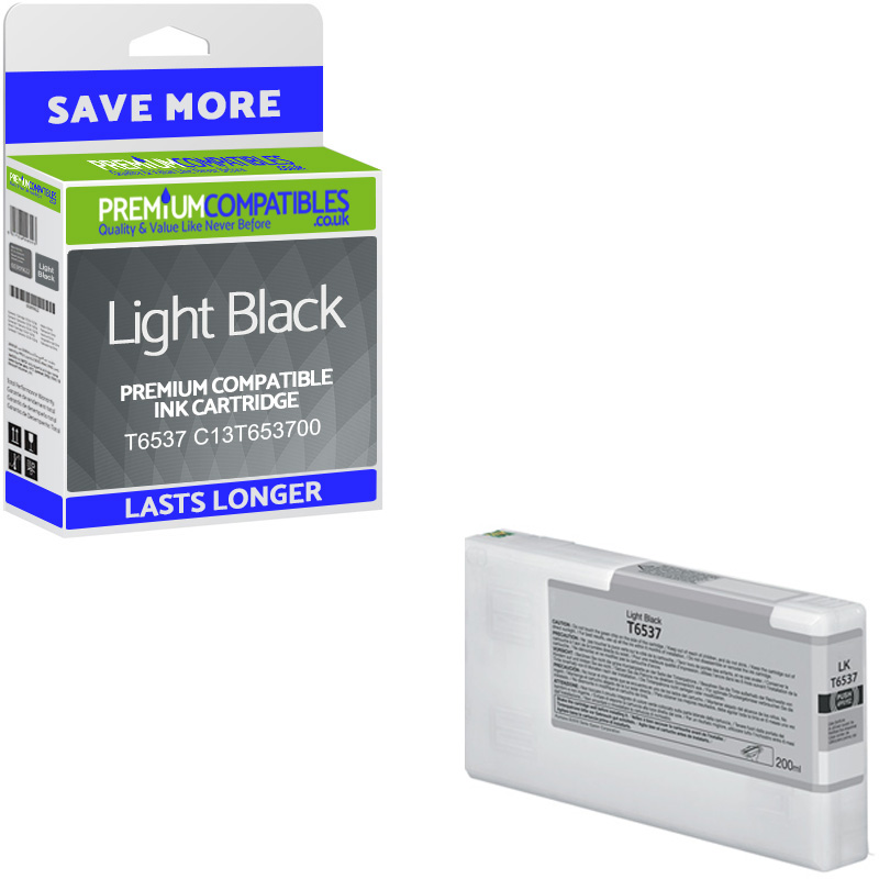 Compatible Epson T6537 Light Black Ink Cartridge (C13T653700)