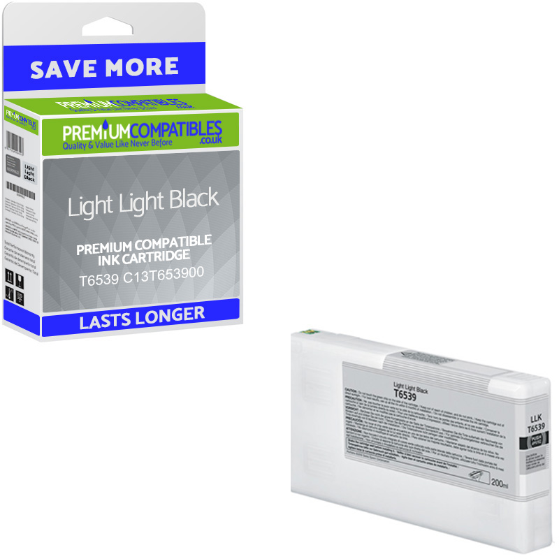 Compatible Epson T6539 Light Light Black Ink Cartridge (C13T653900)