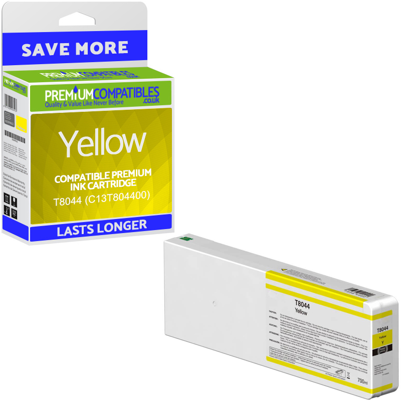 Compatible Epson T8044 Yellow High Capacity Ink Cartridge (C13T804400)