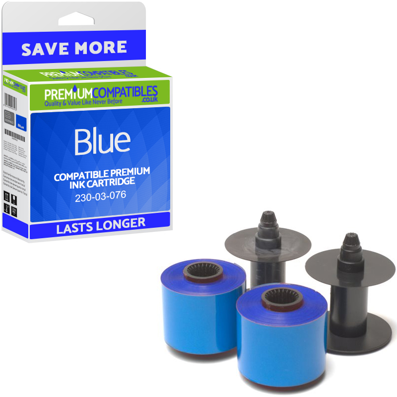 Premium Remanufactured Frama 230-03-076 Blue Twin Pack Franking Ink Ribbons (10276-801)
