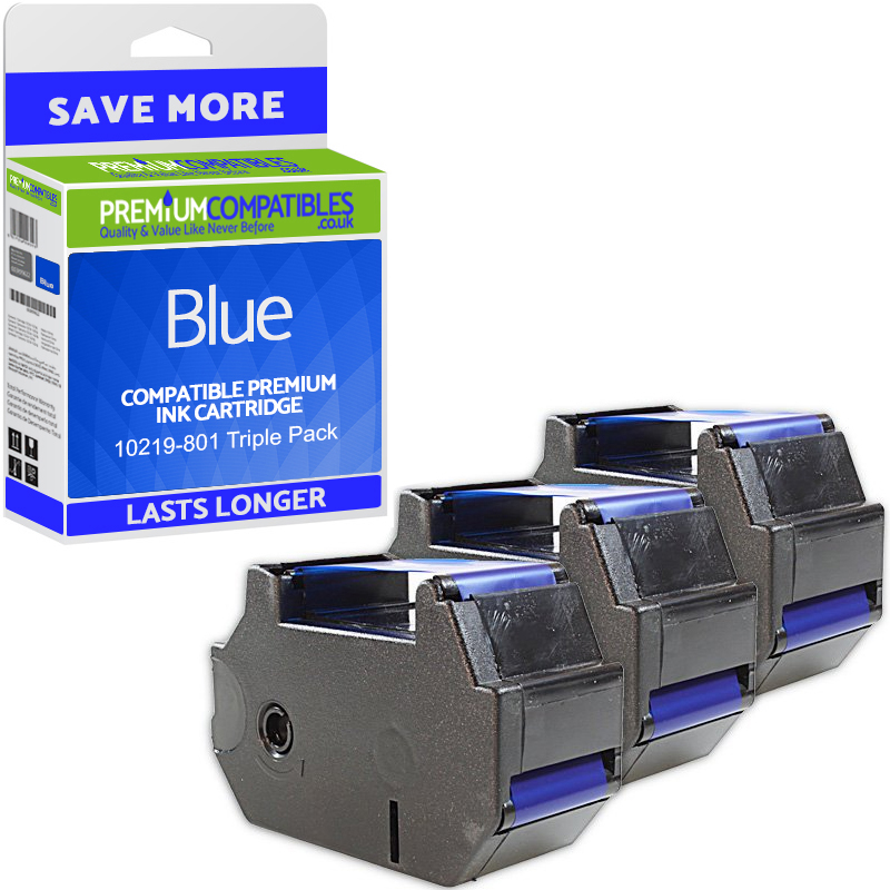 Premium Remanufactured Francotyp Postalia 58.0034.3071.00 Blue Triple Pack Franking Ink Cartridges (10219-801)