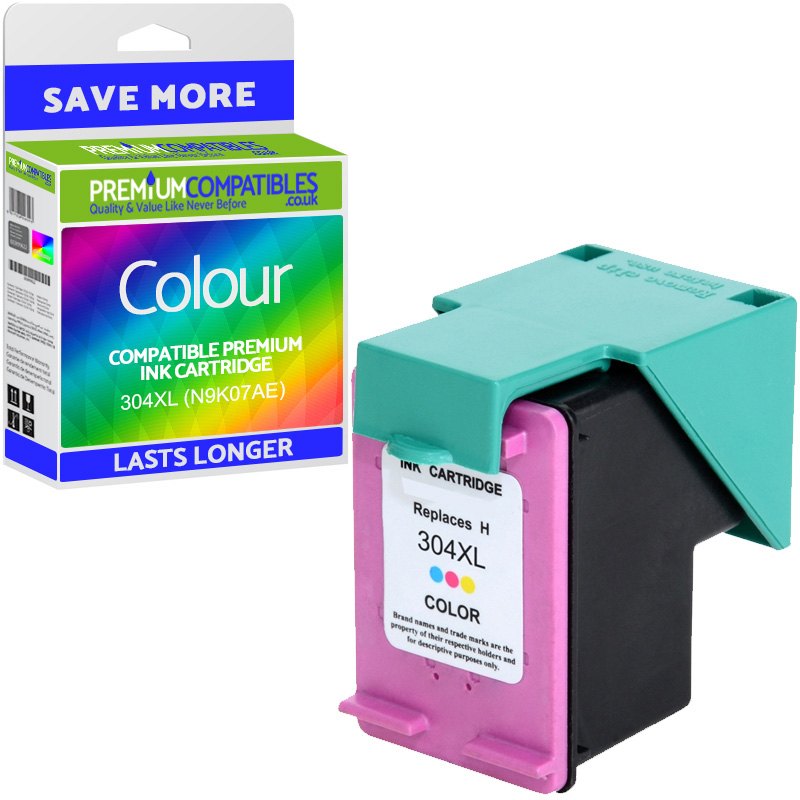 Premium Remanufactured HP 304XL Colour High Capacity Ink Cartridge (N9K07AE)