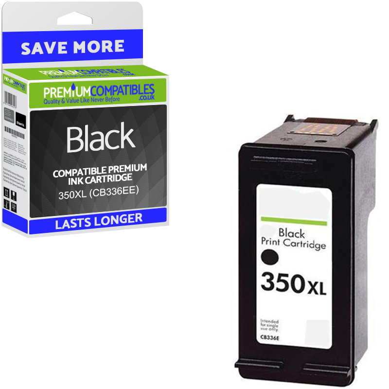 Premium Remanufactured HP 350XL Black High Capacity Ink Cartridge (CB336EE)