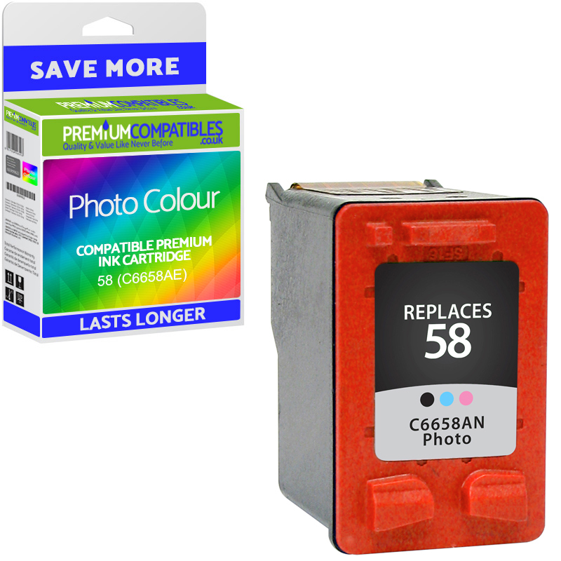Premium Remanufactured HP 58 Photo Colour Ink Cartridge (C6658AE)