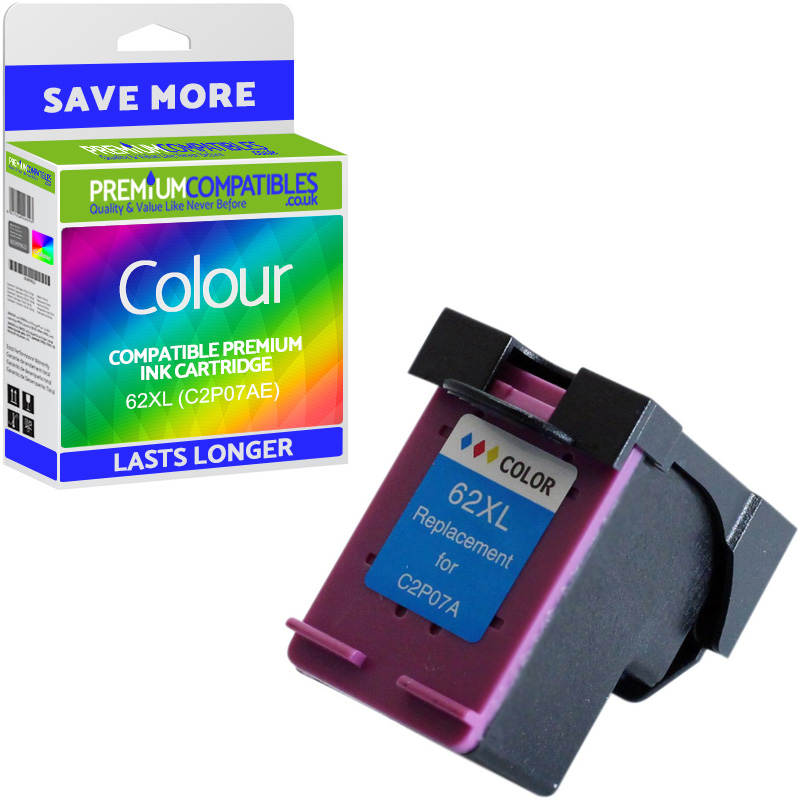 Premium Remanufactured HP 62XL Colour High Capacity Ink Cartridge (C2P07AE)