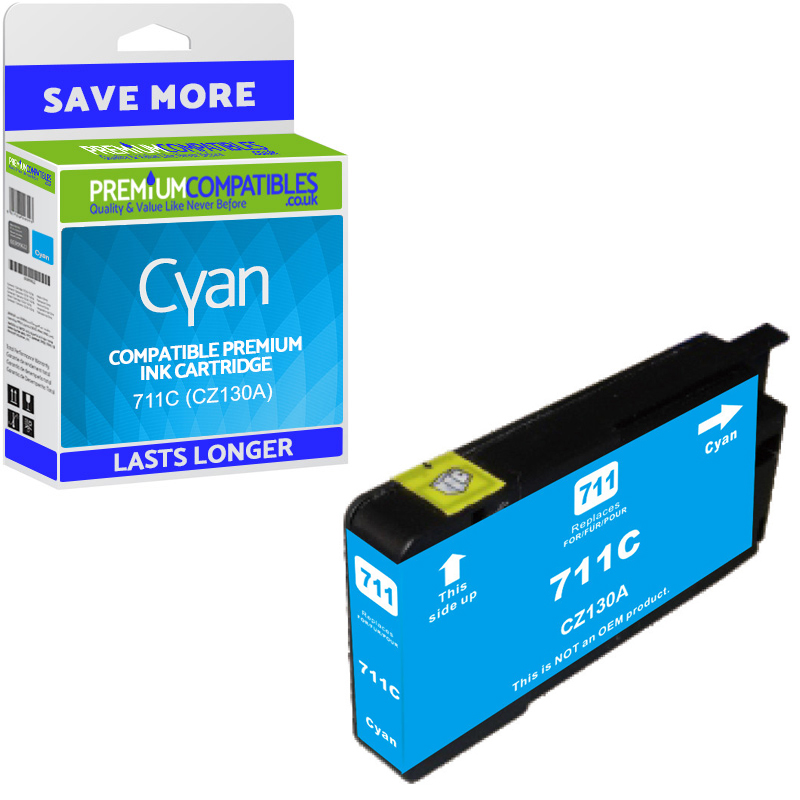 Compatible HP 711C Cyan Ink Cartridge (CZ130A)