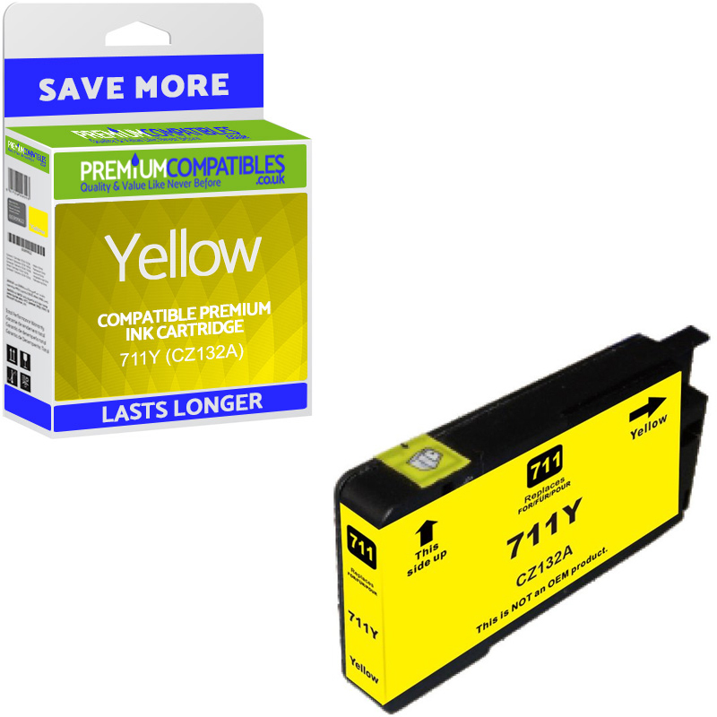Compatible HP 711Y Yellow Ink Cartridge (CZ132A)
