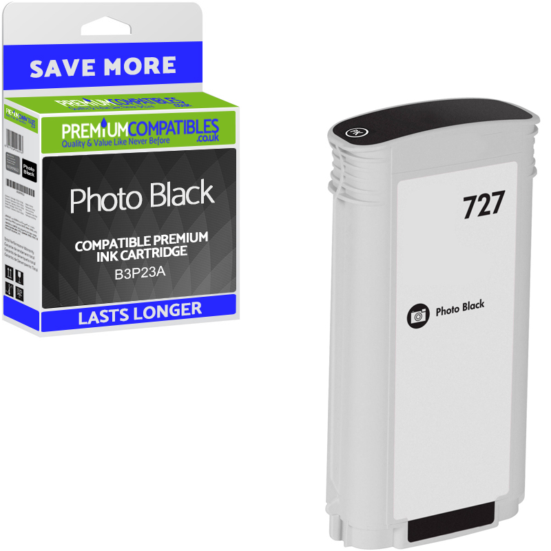 Premium Remanufactured HP 727 Photo Black High Capacity Ink Cartridge (B3P23A)