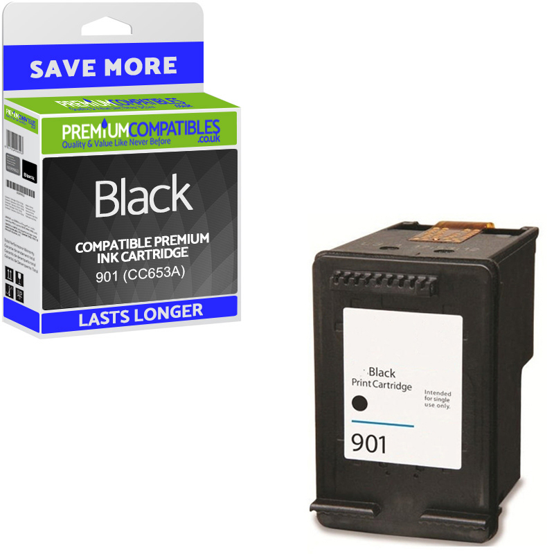 Premium Remanufactured HP 901 Black Ink Cartridge (CC653A)