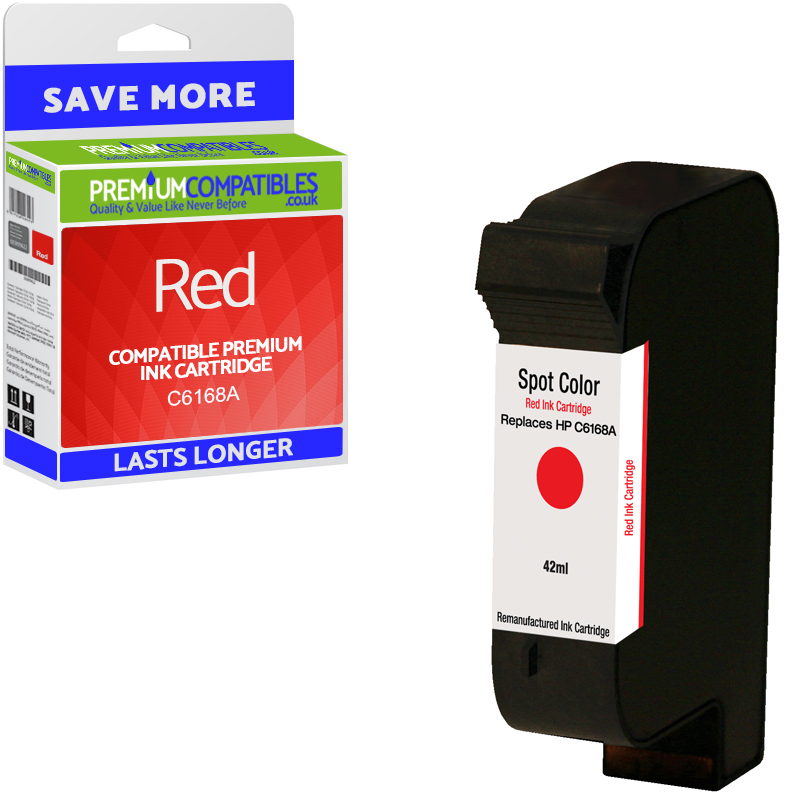 Premium Remanufactured HP C6168A Red Spot Colour Addressing Machine Ink Cartridge (10089-803)